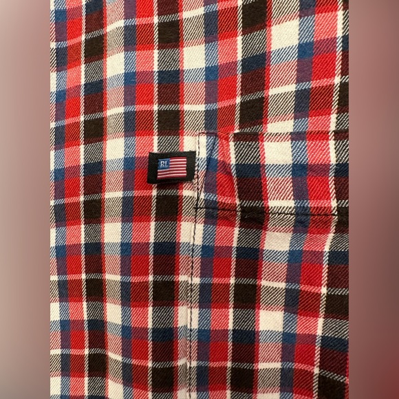 VTG Polo Jeans Co Ralph Lauren Red Plaid Button Up Shirt 100% Cotton  L - Picture 6 of 11